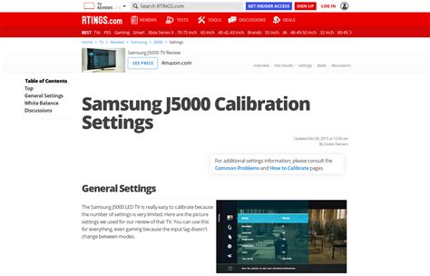 Samsung J5000 Calibration Settings