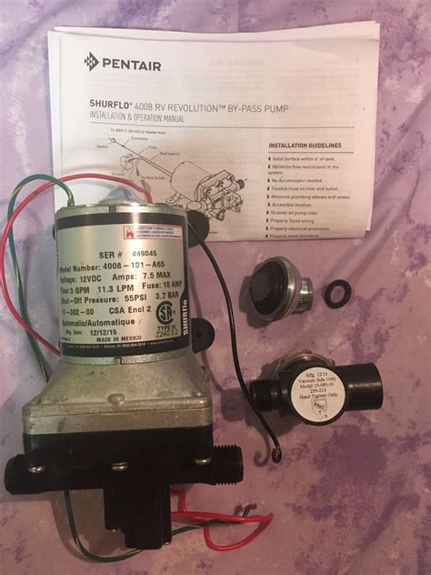 Shurflo Water Pump 12v 30 Gpm Rv 4008 101 A65 Revolution With Strainer