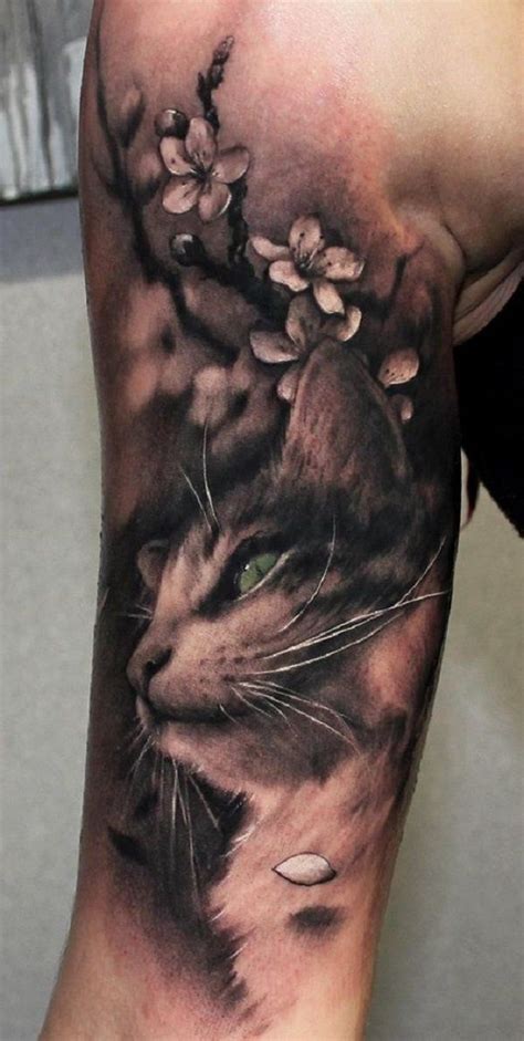 Cute Cat Sleeve Tattoo 100 Examples Of Cute Cat Tattoo Cute Cat