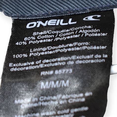 Oneill Jacket M Mens Gray Blue Hooded Full Zip Cotton Blend Pockets