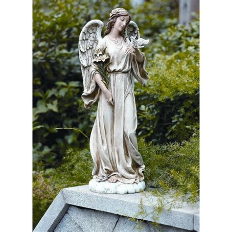 Roman Inc Angel With Dove Statue And Reviews Wayfairca