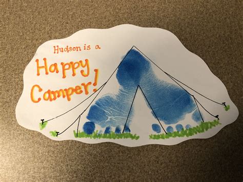 Happy Camper Footprint Tent Craft Toddler Crafts Camping Crafts