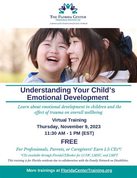 Understanding Your Childs Emotional Development Cme And Ces Available