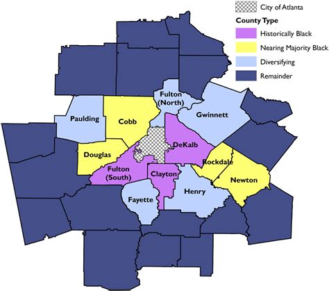 Atlanta Metro Area County Map