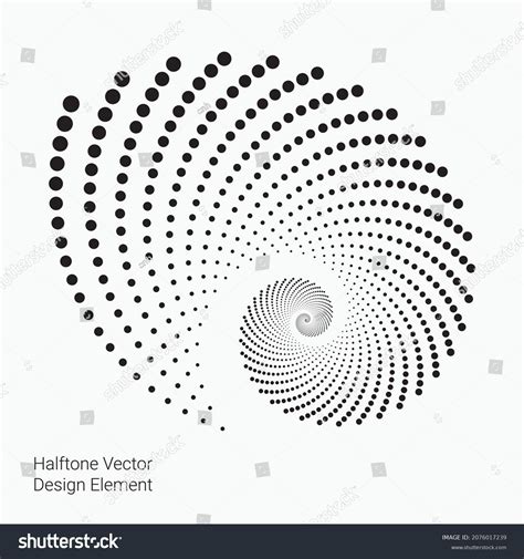 Abstract Fractal Spiral Dots Background Fractal Stock Vector Royalty
