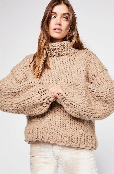 Free People Fall Sweaters Oversized Chunky Turtleneck Sweater Neutral Sweaters Chic Sweaters