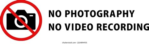 Simple No Photography Sign English Message Stock Vector Royalty Free