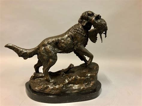 Bronzen Beeld Van Een Jachthond Met Fazant Brons Catawiki