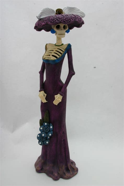 Hand Crafted Ceramic Catrina From The Greater Guadalajara Area Of