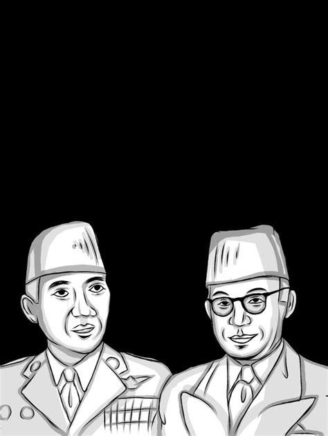 Ir Soekarno And Mohhatta Tokoh Sejarah Sejarah Seni Sketsa