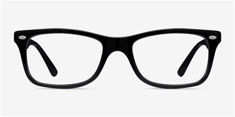 ray ban rb5228 rectangle black frame eyeglasses eyebuydirect