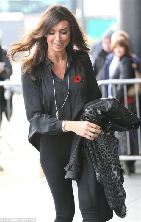 Christine Bleakley Steps Out In All Black Outfit Of Shirt And Jeggings