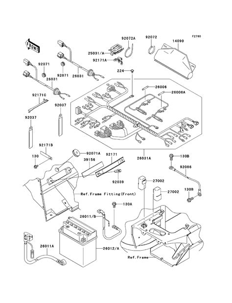 Compression ratio 8.6 carburetion system carburetor, nikki 6c1026 starting system electric starter ignition system magneto and transistor ignition timing 20° constant spark plug ngk bpr5es valve timing inlet: Wiring Diagram On A 25-10 Kawasaki Mule Thermostat System