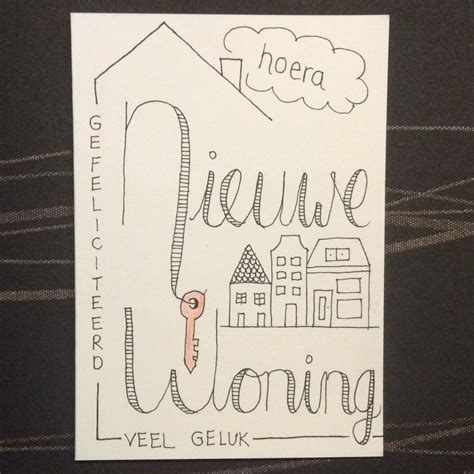 Nieuwe Woning Verhuiskaart Handlettering Verhuis Kaart Kaarten Maken Handletteren
