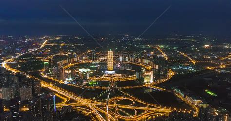 Night View Of Zhengdong New District Zhengzhou Henan Picture And Hd