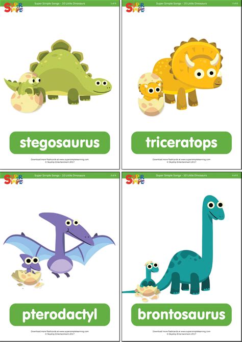 Free Printable Dinosaur Flash Cards Doman Flashcards Kleos