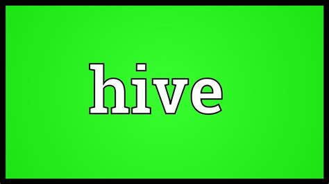 Hive Meaning Youtube