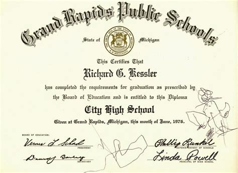 Certificate Of Graduation High School Certificate Of