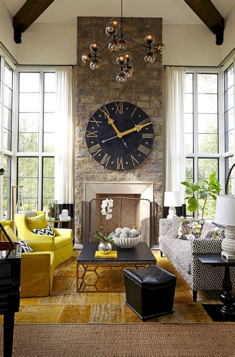 Living Room Ideas with Wall Clocks - DECOREDO