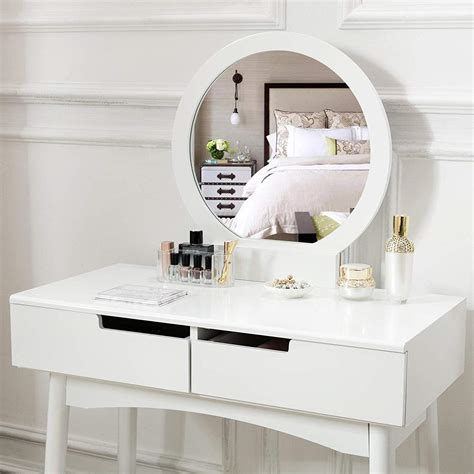 By nathan james (23) exclusive. Iasus Wooden Dressing Table with 2 Drawer Storage - White - Decornation