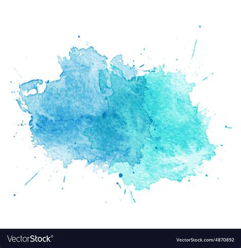 Blue Watercolor Splatters Royalty Free Vector Image