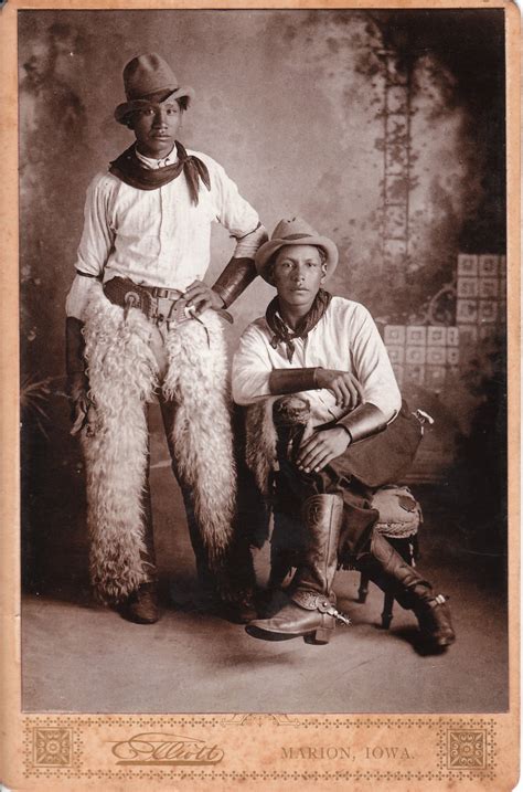Two Native American Or Possibly African American Cowboys
