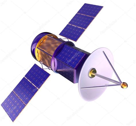 3d Model Of An Artificial Satellite Of The Earth Stock Photo Ad