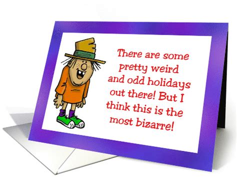 National Absurdity Day Card With Funny Cartoon Character Card