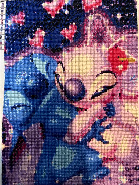 Finished 5d Diamond Painting Stitch And Angel Etsy