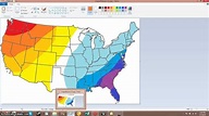 how to make a weather map using windows paint - YouTube