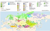 Map of the distribution of the Uralic, Altaic, and Yukaghir languages ...