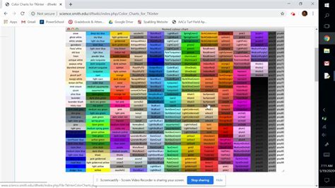 Python And Tkinters Color Chart Python Gui Apps With Tkinter Youtube