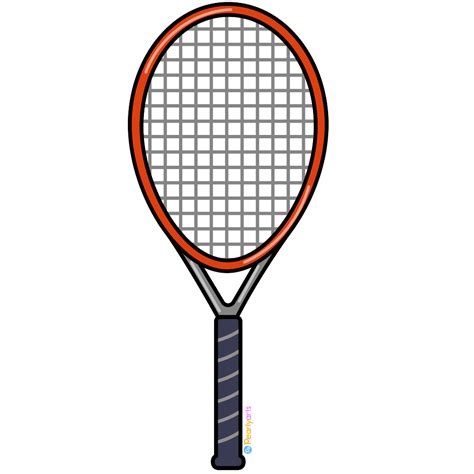 Free Tennis Racket Clipart With Outline Pearly Arts