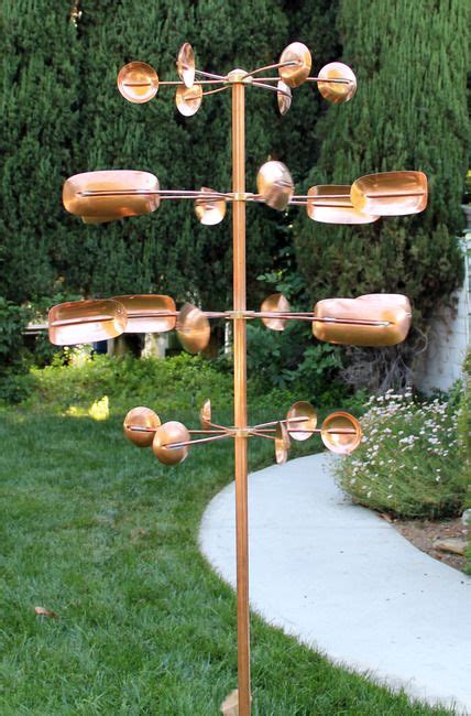 Kinetic Copper Wind Sculptures And Wind Spinners Garden Decor Wind