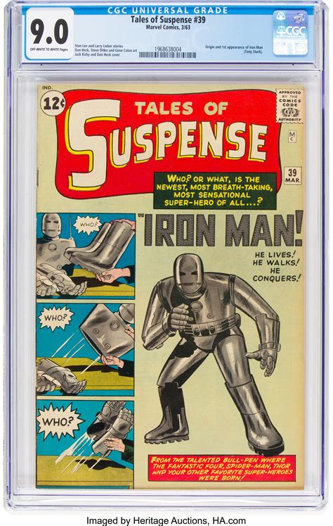 Tales Of Suspense 39 Marvel 1963 Cgc Vfnm 90 Off White To Lot