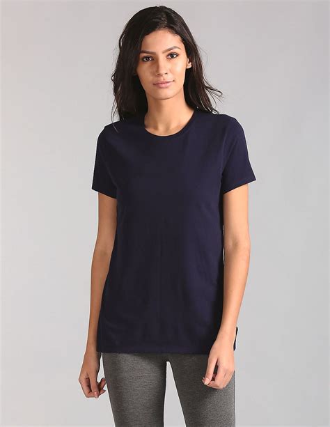 Buy Gap Women Blue Short Sleeve Vintage Crew Neck T Shirt
