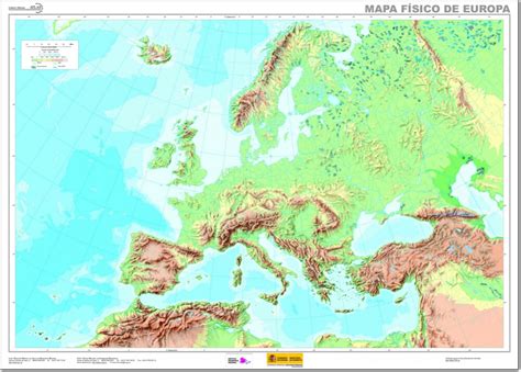 Mapa Físico Mudo De Europa Mapa De Ríos Y Montañas De Europa