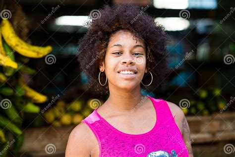 Afro Girl Portrait Of A Cuban Girl Editorial Photography Image Of