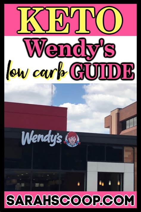 Wendys Low Carb Keto Diet Guide Sarah Scoop