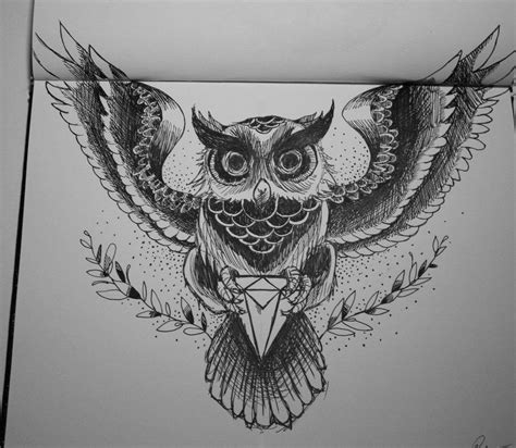 Owl Tattoo By Ricartolima On Deviantart Chest Tattoo Sketches Owl