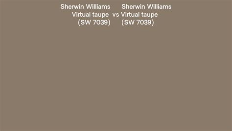 Sherwin Williams Virtual Taupe Vs Virtual Taupe Side By Side Comparison