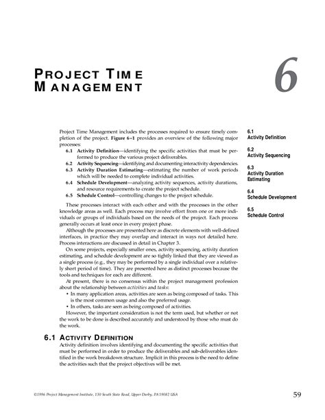 Project Time Management Plan Template