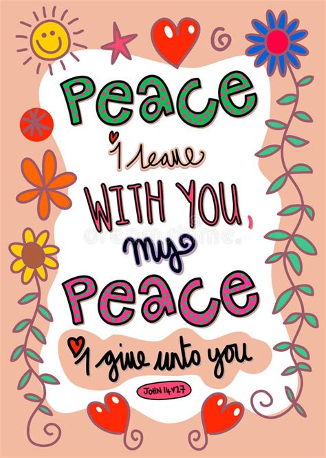 I give it not as the world gives. Bible Verse Art stock illustration. Illustration of hand ...