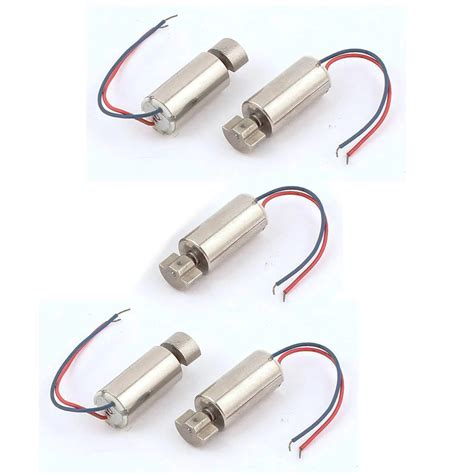 Dc 3v 1500rpm Micro Cell Phone Coreless Vibration Motor 6mmx12mm 5 Pcs