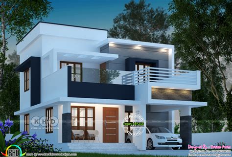 1585 Square Feet 3 Bedroom Modern Flat Roof Home Kerala Home Design