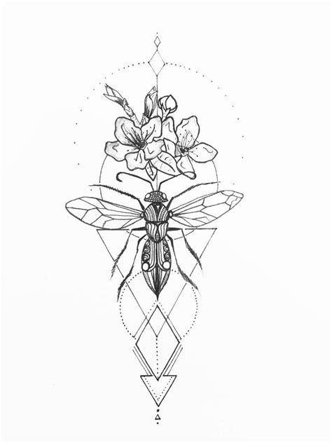 Bee Tattoo By Grisouicsh Art Deco Tattoo Bee Tattoo Insect Tattoo
