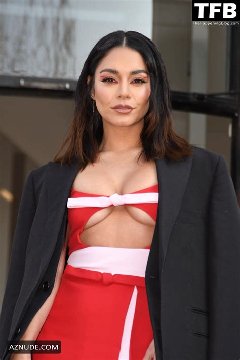 Vanessa Hudgens Sexy Seen Flaunting Her Hot Tits And Legs At The Giambattista Fashion Show In