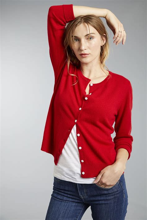 Invisible World Womens 100 Cashmere Cardigan Button Up Sweater Ebay