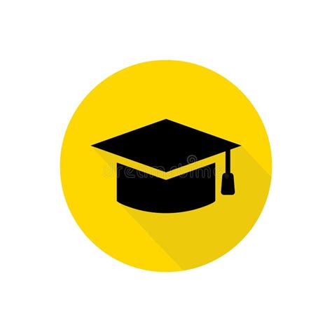 Graduation Hat Icon Vector Academic Education Symbol Stock Vector