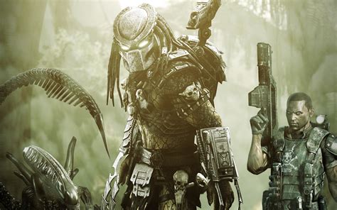 Download Aliens Vs Predator Game Wallpaper Hd By Kristis Predator Wallpaper Hd Predator